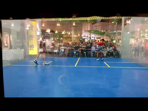 Austrian Open 2017 final match ball between Christopher Binnie and Aqeel Rehman at EUROPARK Salzburg