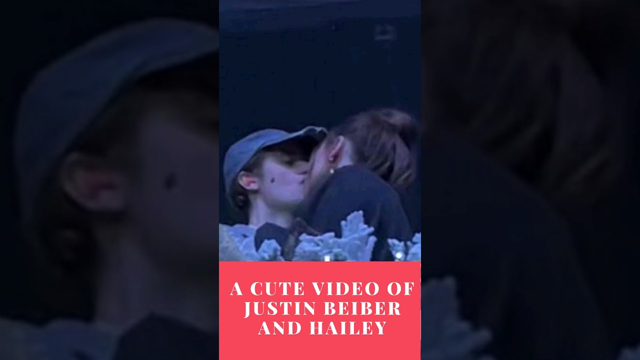 Justin Beiber and Hailey Beiber cute video of kissing #justinbieber #haileybieber #shorts #viral