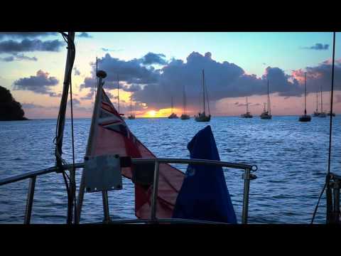 Sunset at anchor in Carriacou