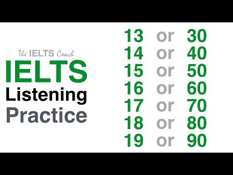 Listening Practice Numbers 13 or 30