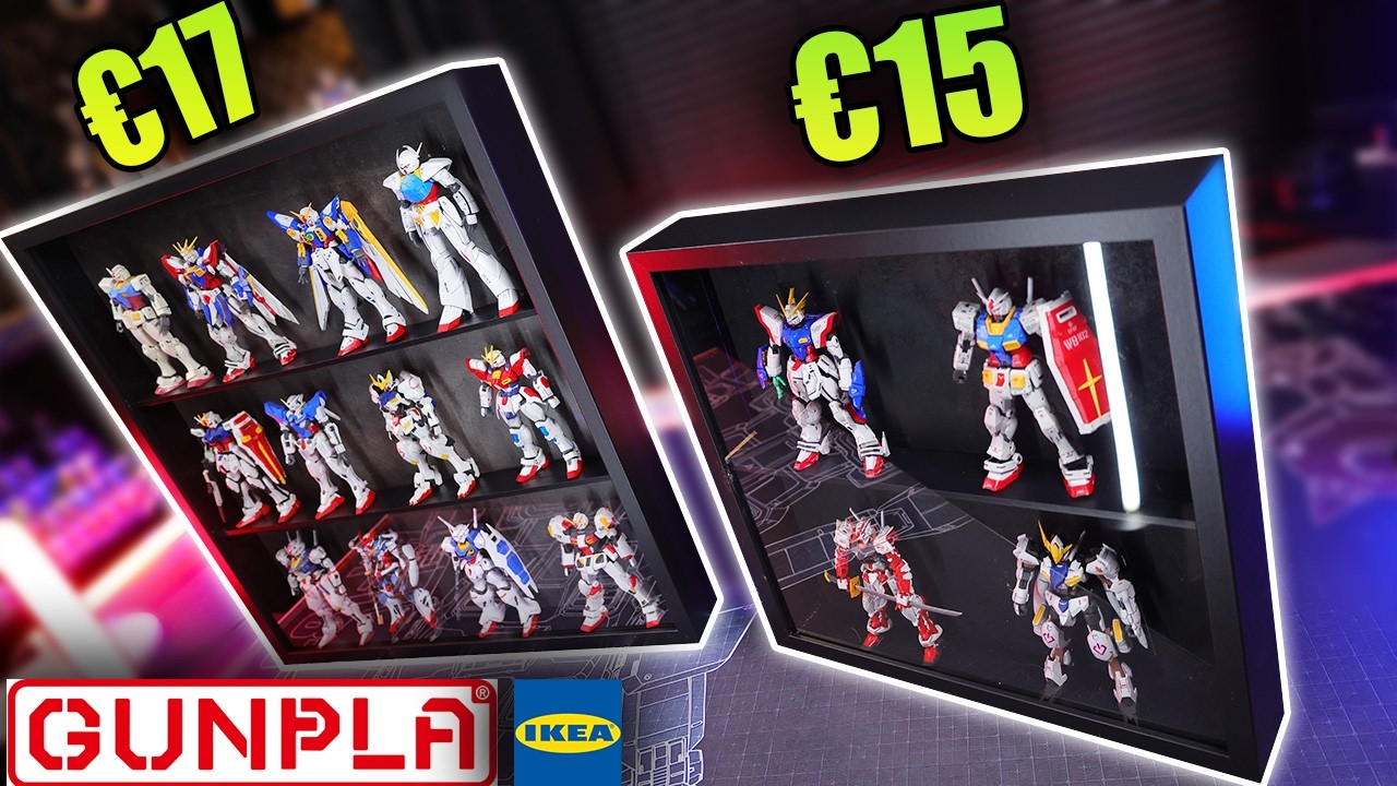 The perfect 💥CHEAP💥 Gunpla Display Case! | IKEA HACK