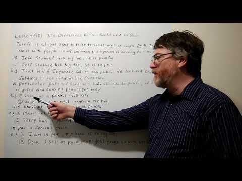 Tutor Nick P Lesson (98) The Difference Between Painful and in Pain