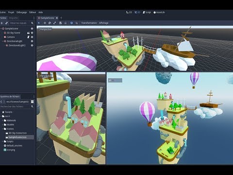 Projet 3D GODOT GAME ENGINE low poly pour bien débuter