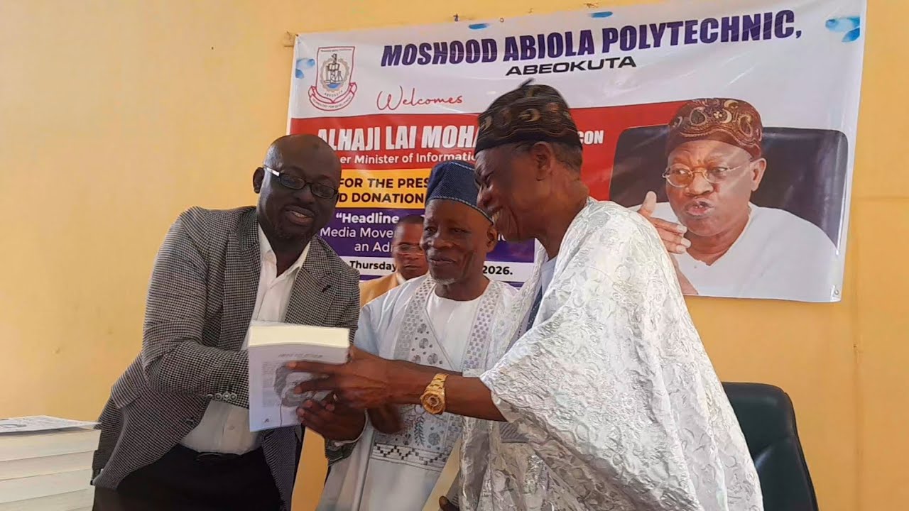 VIDEO REPORT: Watch How Former Minister of Information and Culture Lai Mohammed Presented His Book to MAPOLY Abeokuta