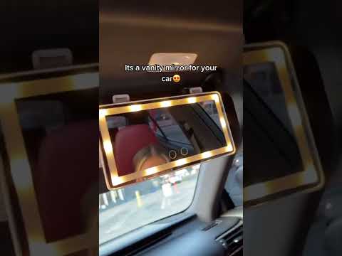 Car Visor Vanity Mirror with LED Lights Rechargeable Cosmetic Mirror Car Vanity Mirror with Light