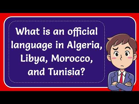 What is an official language in Algeria, Libya, Morocco, and Tunisia?