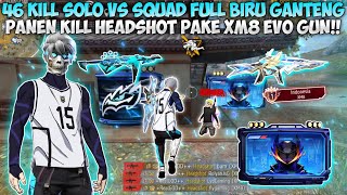 46 Kills Solo VS Full Squad Handsome Blue!! Barbar-Bar Using XM8 EVO+MP40 RATAIN 7 Squads in Solara🔥