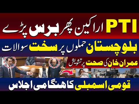 قومی اسمبلی اجلاس میں پی ٹی آئی ارکان پھر برہم، بلوچستان حملوں پر سخت سوالات اٹھا دیے
