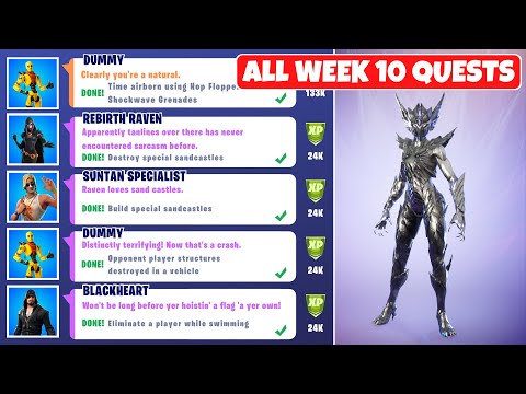 All Week 10 Challenges Guide (301,000 XP) - Fortnite Week 10 Epic and Legendary Quests