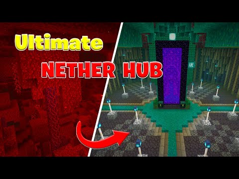I built the ULTIMATE NETHER HUB in Minecraft HARDCORE!