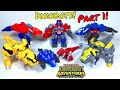 Transformers Rescue Bots Dinobots Part 1! Optimus Prime and Bumblebee Dinosaur Toys!