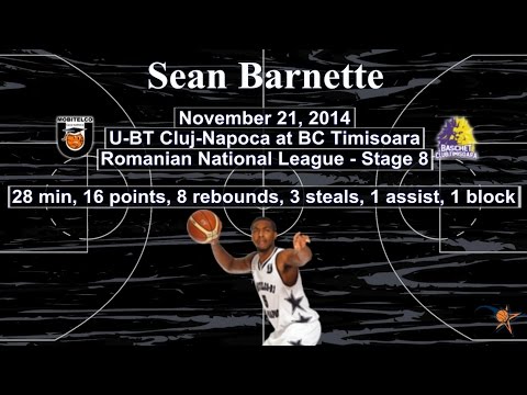 Sean Barnette - U-BT Cluj-Napoca at BC Timisoara 21 Nov 2014