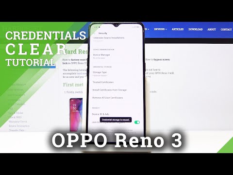 How to Clear Credentials in OPPO Reno 3 – Delete Licenses