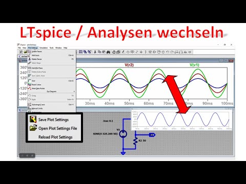 LTspice / Switch between analyzes / Store and retrieve PlotSettings / electrical engineering