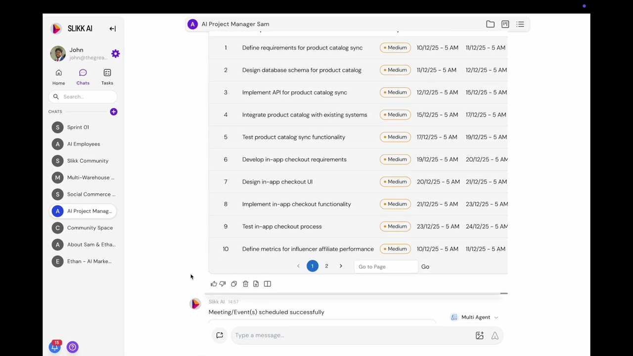 AI Project Manager - Sam
