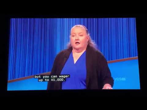 Jeopardy, Carrie Cadwallader Day 2 - 1st Daily Double (1/28/22)