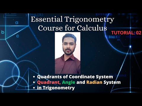 Lesson 02 Quadrants of Coordinate System | Quadrant Angle and Radian System in Trigonometry