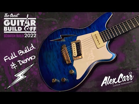 Full Guitar Build and Demo of Pop Punk Inspired Guitar | GGBO2022 Scratch Build