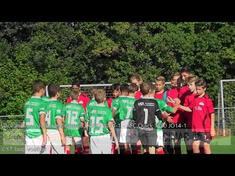 Voor aanvang Beker DOVO JO14-1 - AFC Quick 1890 JO14-1