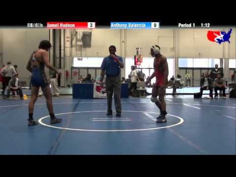 Jamel Hudson vs. Anthony Valencia at 2013 Junior Nationals - FILA - FS
