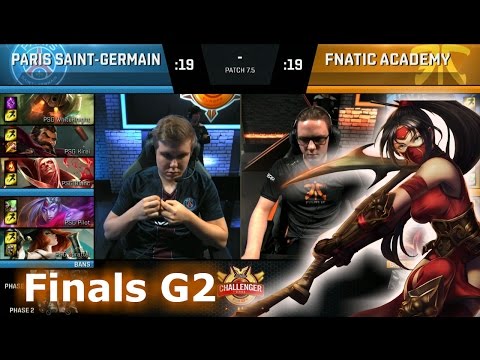 Paris Saint-Germain vs Fnatic Academy | Game 2 Finals S7 EUCS Spring 2017 | PSG vs FNA G2