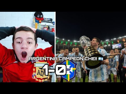 ARGENTINA 1 VS 0 BRASIL 🥳 | REACCION DE UN HINCHA CHILENO 🇨🇱 | FINAL Copa America 2021