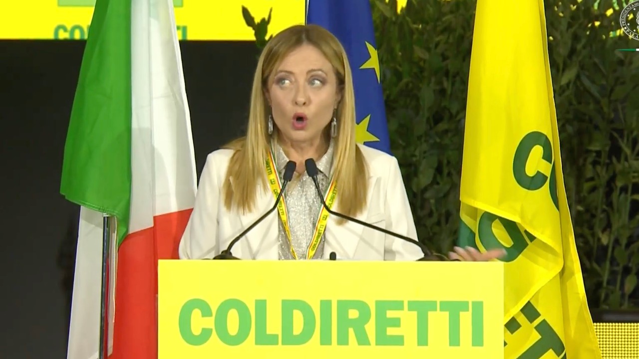 GIORGIA MELONI INTERVIENE ALL'EVENTO DI COLDIRETTI: "FORZA VITALE PER LA SICUREZZA ALIMENTARE"