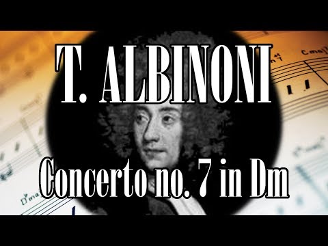 🎼 1 hour Tomaso Albinoni Concerto no. 7 in Dm | Albinoni Baroque Music for Relaxation Studying