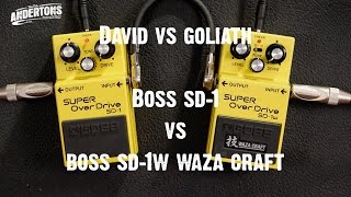 Video thumbnail for "David vs Goliath" - Boss SD-1 vs Boss SD-1w Waza Craft by Andertons Music Co