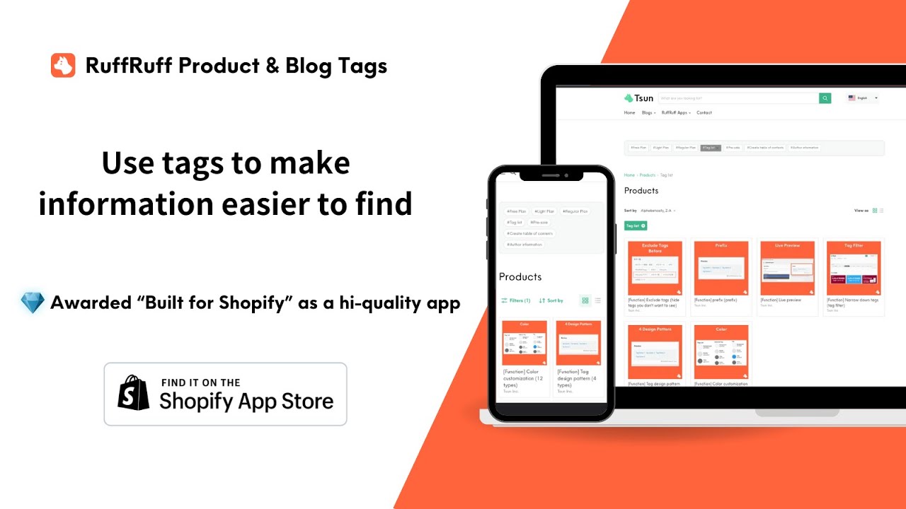 RuffRuff Product & Blog Tags Demo