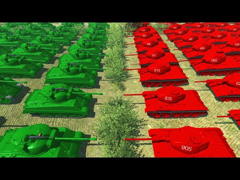 Largest Army Men Tank Battle EVER! - Men of War: Army Men Mod battle Simulator