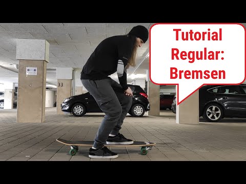 Longboard fahren lernen für Anfänger - Richtig Bremsen lernen - Tutorial Regular