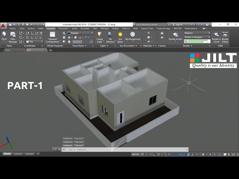 Create 3D HOUSE using Autocad in Easy steps - EX 2  - PART 1