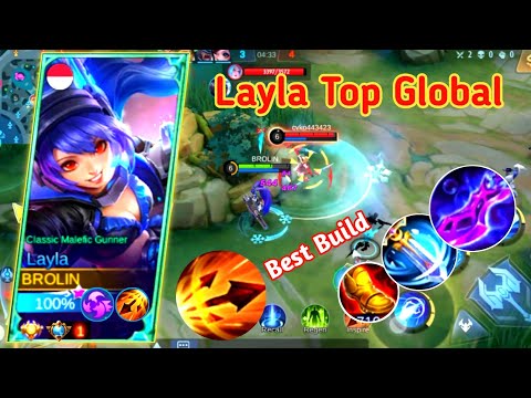 Layla User Spell Inspire Enhance & Best Build High Damage - Layla Top Global ~ MLBB