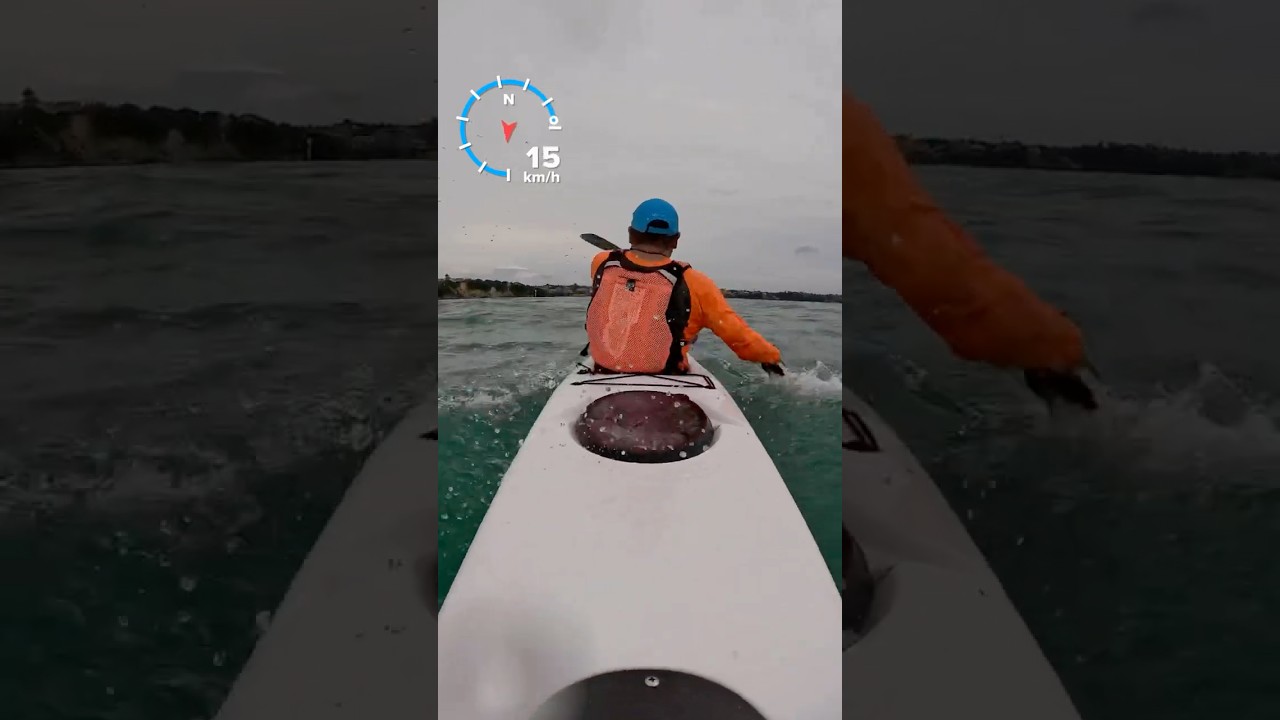 Playing in the waves! #surfski #surf #newzealand #gopro