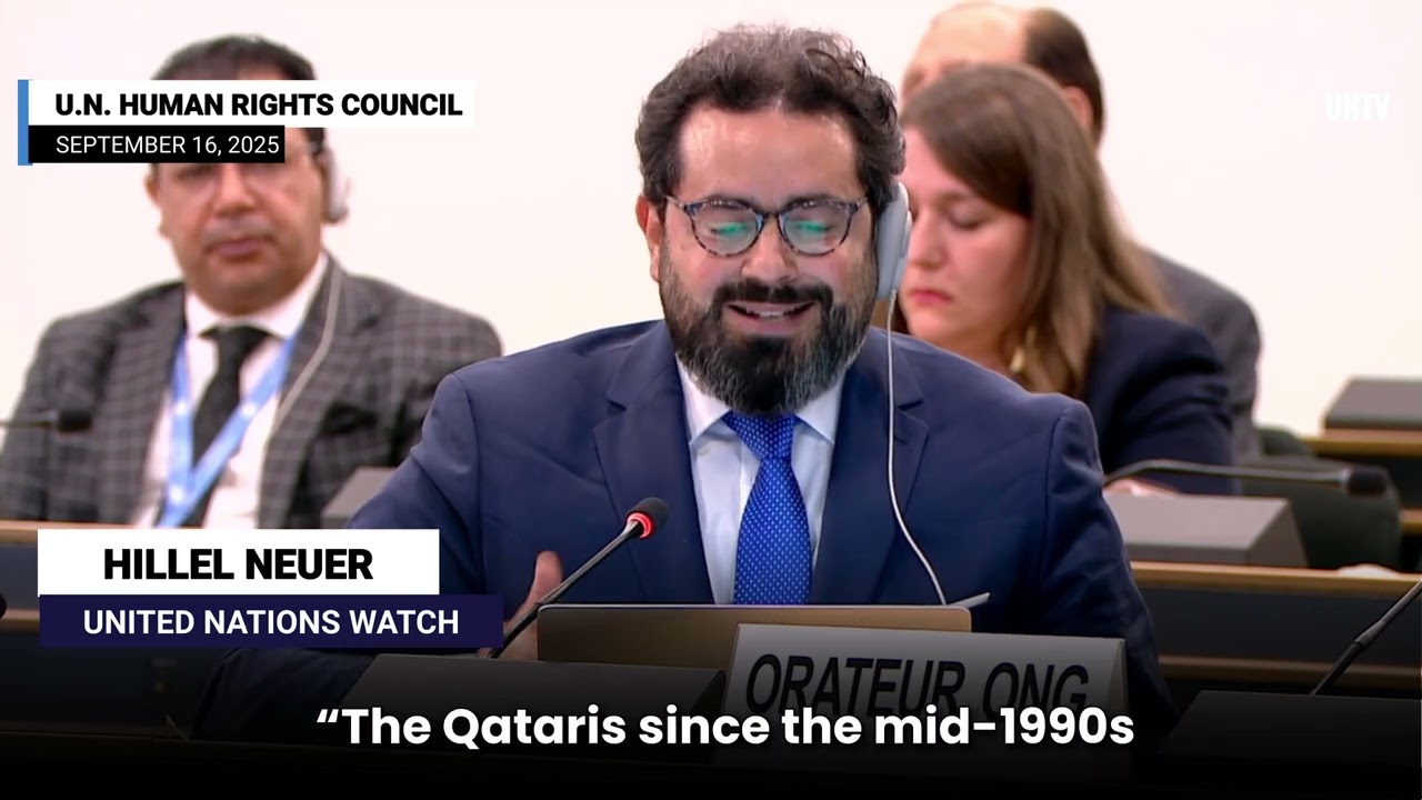 Hillel Neuer Exposes the Truth About Qatar at the UN