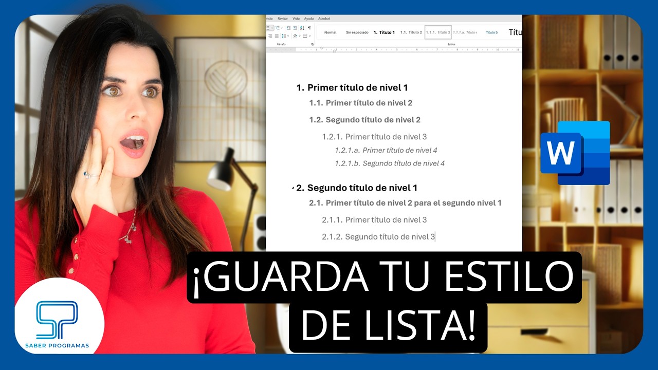 Numeración de TÍTULOS y SUBTÍTULOS MULTINIVEL en Word 2025 ✅