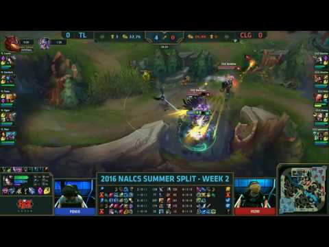 Liquid vs CLG Game 1 Highlights   NA LCS Week 2 Summer 2016   TL vs CLG G1