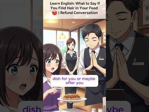 Learn English: What to Say If You Find Hair in Your Food 😱 | Refund Conversation