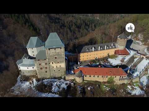 Winterliche Burg Deutschlandsberg /Deutschlandsberg Castle in winter 4K