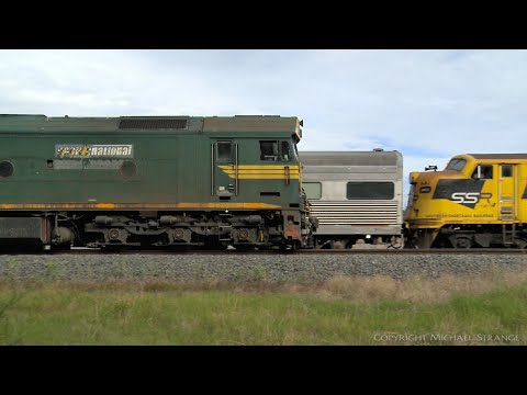 7731V Grain Train Passes Stabled SSR / ARTC AK Track Test Train (13/4/2021) - PoathTV Railways