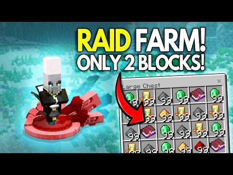 BEST NEW RAID Farm for Minecraft Bedrock +1.21/26.1!
