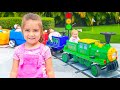 Mia turn little train toys into ride on Trains.
