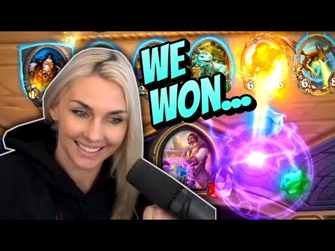 EARLY GOLDEN HOGGAR IS SUCH A ROLLER COASTER - Hearthstone Battlegrounds