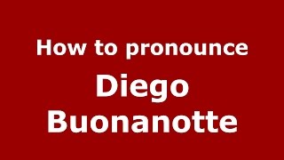 How to pronounce Diego Buonanotte