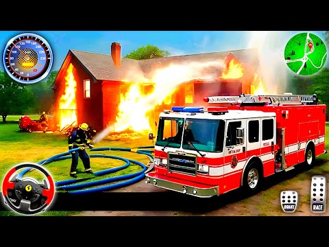 Fire Truck Rescue Simulator 3D - 911 Emergency Rescue Van Driving - Android Gameplay 