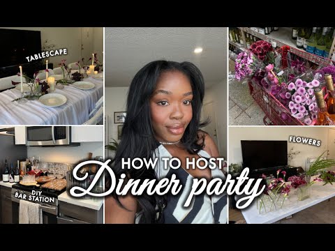 How to Host a Dinner Party! Tips & Tricks for Hosting at Home (In a Small Space or Tiny Apartment)!