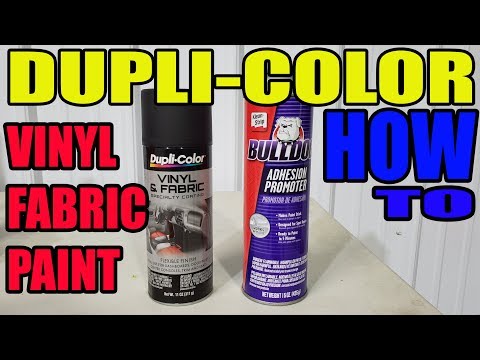 DUPLI-COLOR Vinyl & Fabric paint - HOW TO on Ford F250 Door Panels