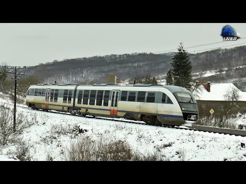 Trenul R4366 Train Jibou-Zalău-Sărmășag-Tășnad-Carei in Zăpadă/Snow in Cuceu Salaj - 15 January 2021