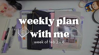 february week 2 hobonichi cousin & weeks plan with me | finding productive layouts | weekly set-up